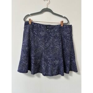 Title Nine Skirt Purple Snake Print Built In Shorts Nimblene Skort Women's Sz 14